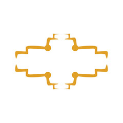 golden text border decoration