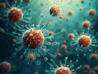 Render of cancer cells