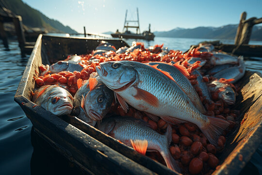 fresh ocean red fish,seafood