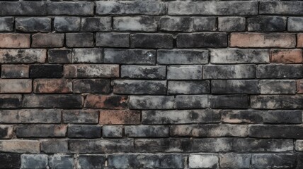 a black brick wall texture. The vintage wallpaper adds a touch of nostalgia, making it suitable for both traditional and modern interior design. SEAMLESS PATTERN. SEAMLESS WALLPAPER.