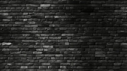 Fototapeta na wymiar a black brick wall texture. The vintage wallpaper adds a touch of nostalgia, making it suitable for both traditional and modern interior design. SEAMLESS PATTERN. SEAMLESS WALLPAPER.