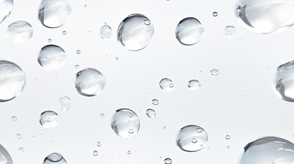 crystal-clear raindrops suspended in the air against a pure white background, capturing the beauty of nature's delicate moments. SEAMLESS PATTERN. SEAMLESS WALLPAPER.