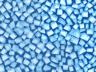 Crystal Clarity: Geometric Blue Ice Wonderland