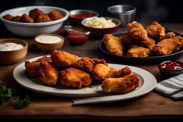 delicious grilled chicken wings. AI Generative