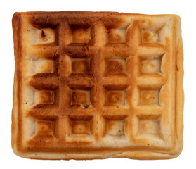 Waffles on a white background. Homemade baking. Waffles