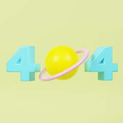 404 Not Found 3D Icon