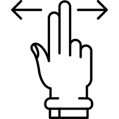 Two Fingers Horizontal Scroll Icon