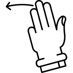 Three Fingers Left Icon