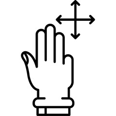 Three Fingers Move Icon