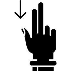 Obraz premium Two Fingers Down Icon