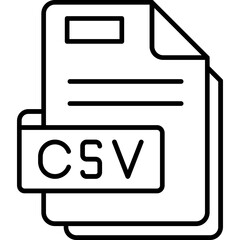 Csv File Format Icon - obrazy, fototapety, plakaty