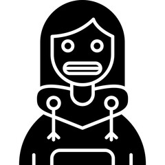 Shocked Teenage Girl Icon