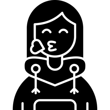 Kiss Teenage Girl Icon