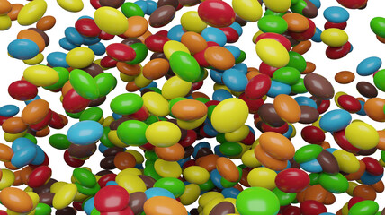 Bonbon candy 3d render isolated, colorful bonbon sweet 3d render isolated
