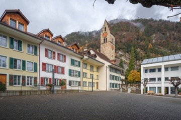 Unterseen Square with Church - Interlaken, Switzerland