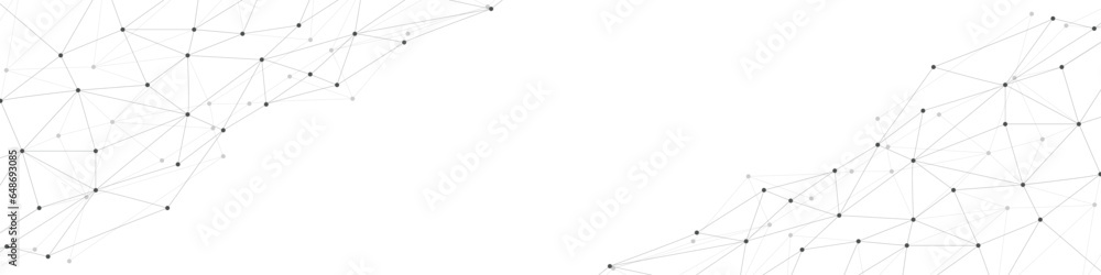 Aufkleber Abstract geometric background. Plexus mesh backdrop. Vector