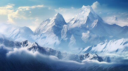 Fototapeta na wymiar Ice Mountain - Landscape with Snow