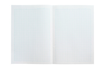 blank notebook isolated on white background