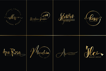 Fototapeta na wymiar Luxury logo design collection.