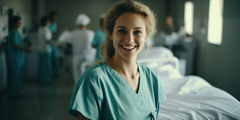 Fototapeta premium woman medical worker, woman doctor, woman nurse