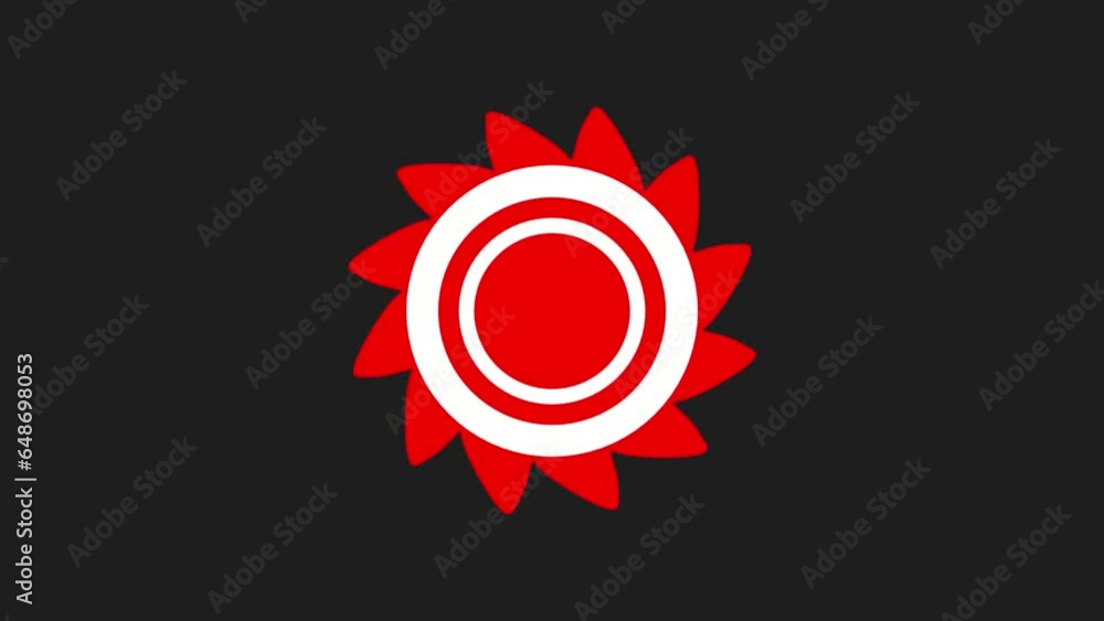 Poster gray-red abstract background for intro or end screen in the form of a target. rendering animation.