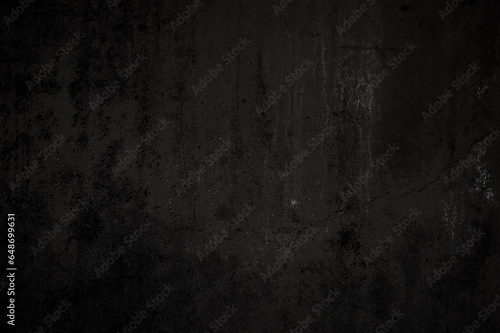 Aufkleber front view of a dirty, worn and weathered dark gray concrete wall with paint partly faded. abstract 