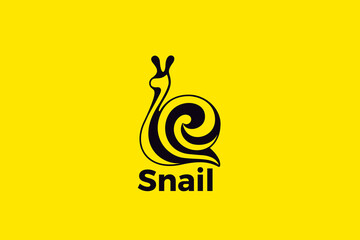 Snail Logo design vector template.