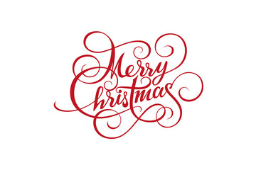 Merry Christmas Calligraphy Lettering Design Vector Greeting phrase.