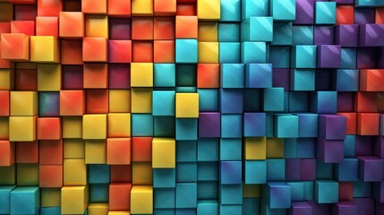 Abstract cubed colorful background