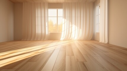 Obraz premium Minimalistic interior with natural light from the windows