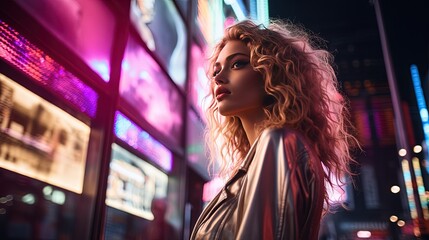 Obraz premium Urban Nocturnal Elegance Of Nightlife Luxe