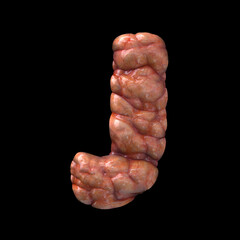 Halloween letter J - Uppercase 3d bloody font - suitable for Halloween, horror or death related subjects