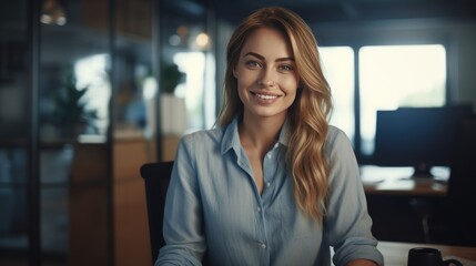 Portrait of a young businesswoman in the office