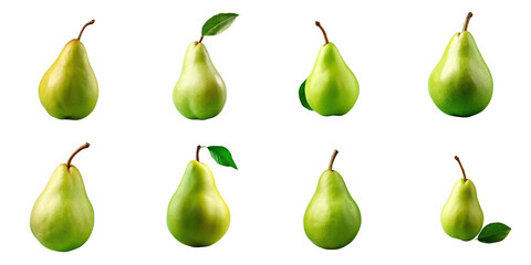 Png Set More green pear photos in my portfolio isolated on a transparent background