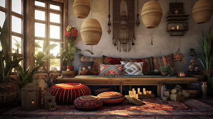 Home living room style inspired bohemian lifestyle