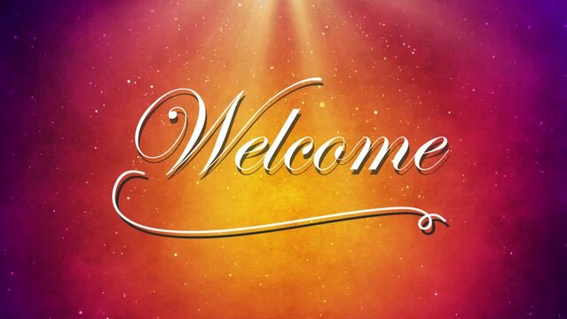 Welcome, 4k seamless motion background