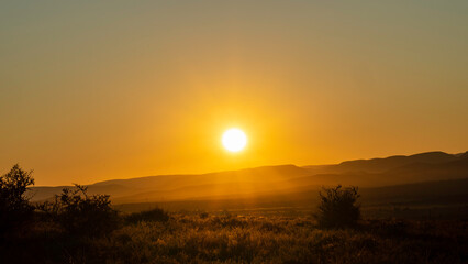 Scenic sunset at Addo, Addo Elephant National Park, South Africa