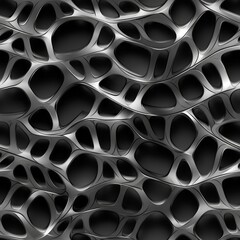 Metallic Futuristic Aluminum Net Pattern, Crafted by Generative AI