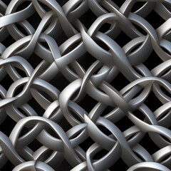 Metallic Futuristic Aluminum Net Pattern, Crafted by Generative AI