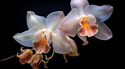 the elegance of an orchid in the midst of the night