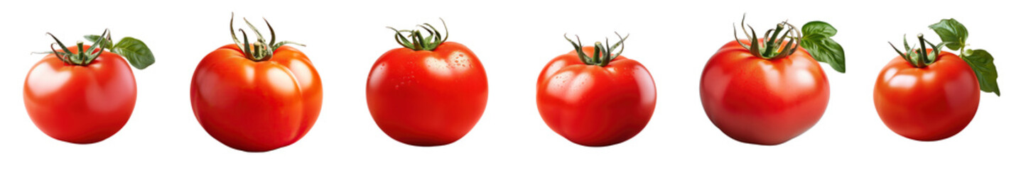 Png Set Red tomato isolated on a transparent background