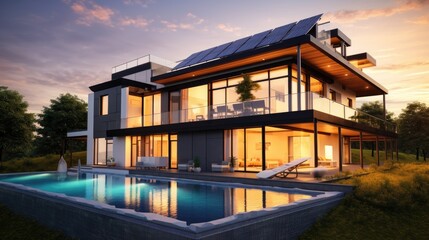 Fototapeta premium Modern luxury house