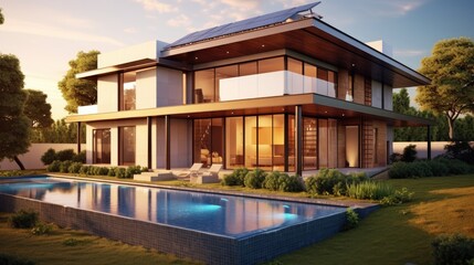 Fototapeta premium Modern luxury house
