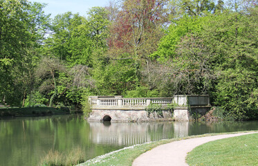 Fototapeta premium Park de l'Orangerie located in Strasbourg Alsace France 