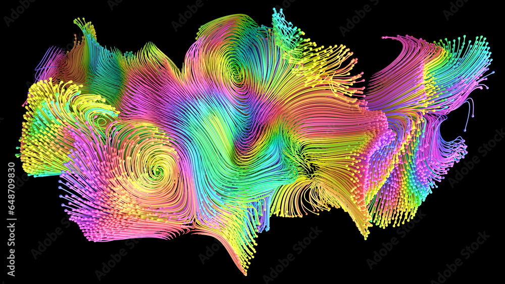 Poster beautiful abstract wires on a black background. modern technological background. an element of futur