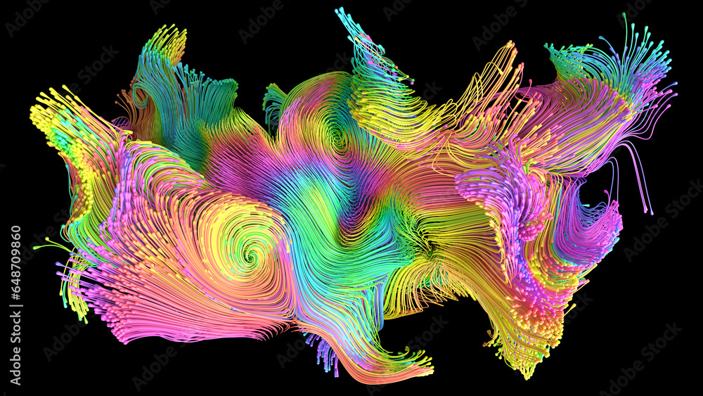Poster beautiful abstract wires on a black background. modern technological background. an element of futur