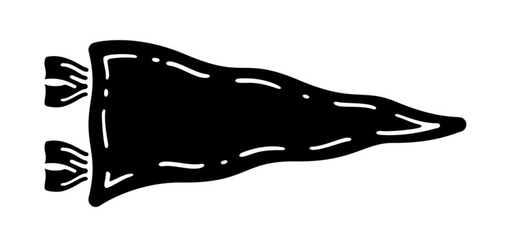 Old school flag banner illustration