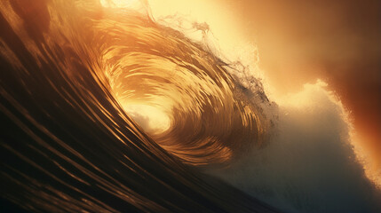 the breaking of sea waves 2 - obrazy, fototapety, plakaty