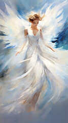 a beautiful angel in illustration 1