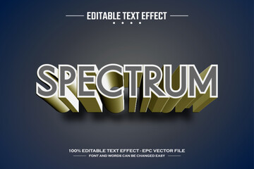 Spectrum 3D editable text effect template